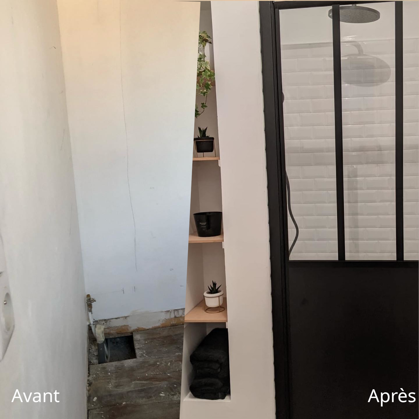 Création d'une douche